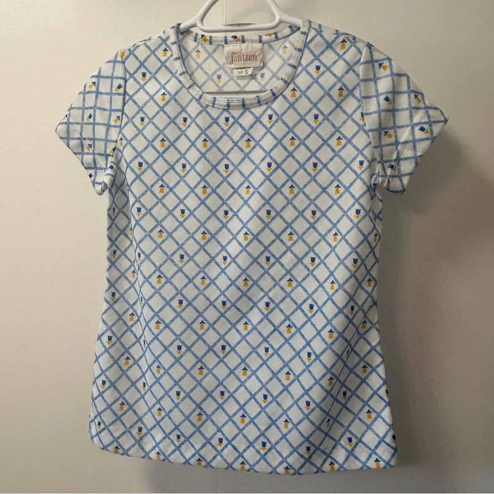 Vintage Jantzen Tulip Print Top Size Small